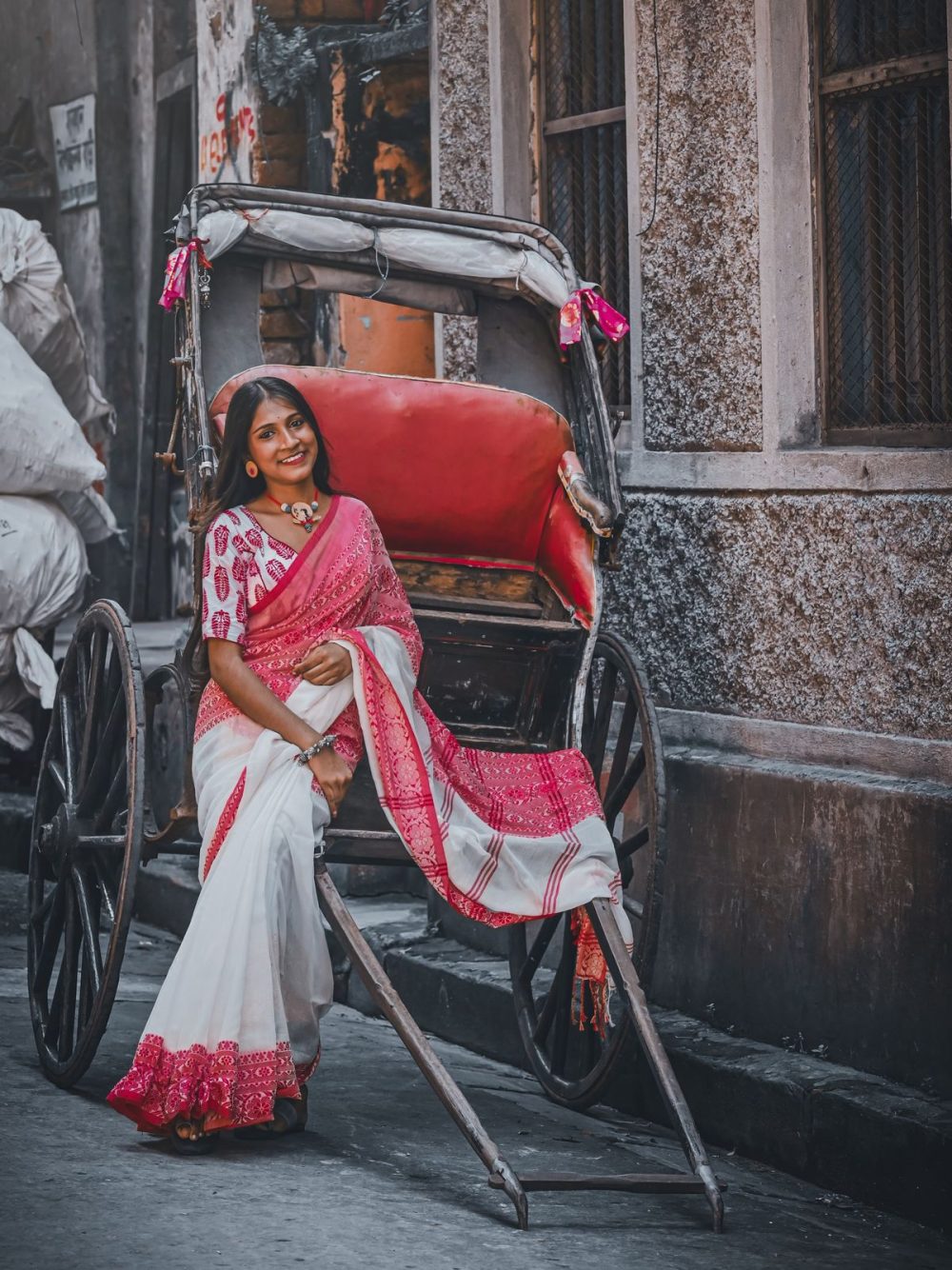 Sindoor Temple Saree