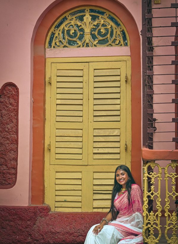 Gulabi Georgette Saree