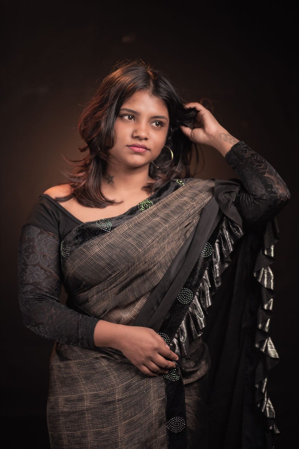 Onyx Tissue Saree